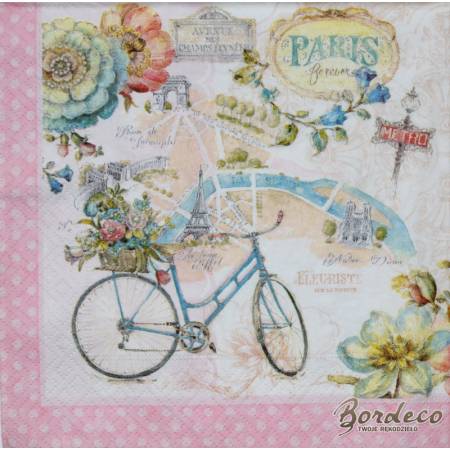 Serwetka do decoupage R2S Paryż Forever 33x33